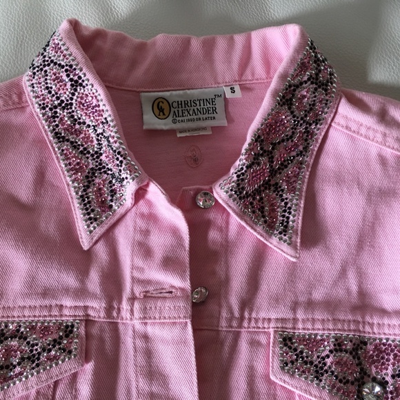 Christine Alexander Swarovski Crystal Pink Denim (Available in Black also) - Picture 2 of 11
